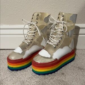 Rainbow Platform Boots 🌈